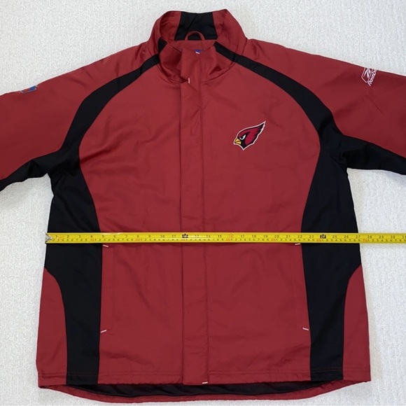 NFL Field Reebok Arizona Cardinals Football League Red & Black Full Zip Jacket 🏈 - Picture 10 of 15